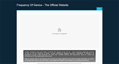 Desktop Screenshot of frequencyofgenius.com